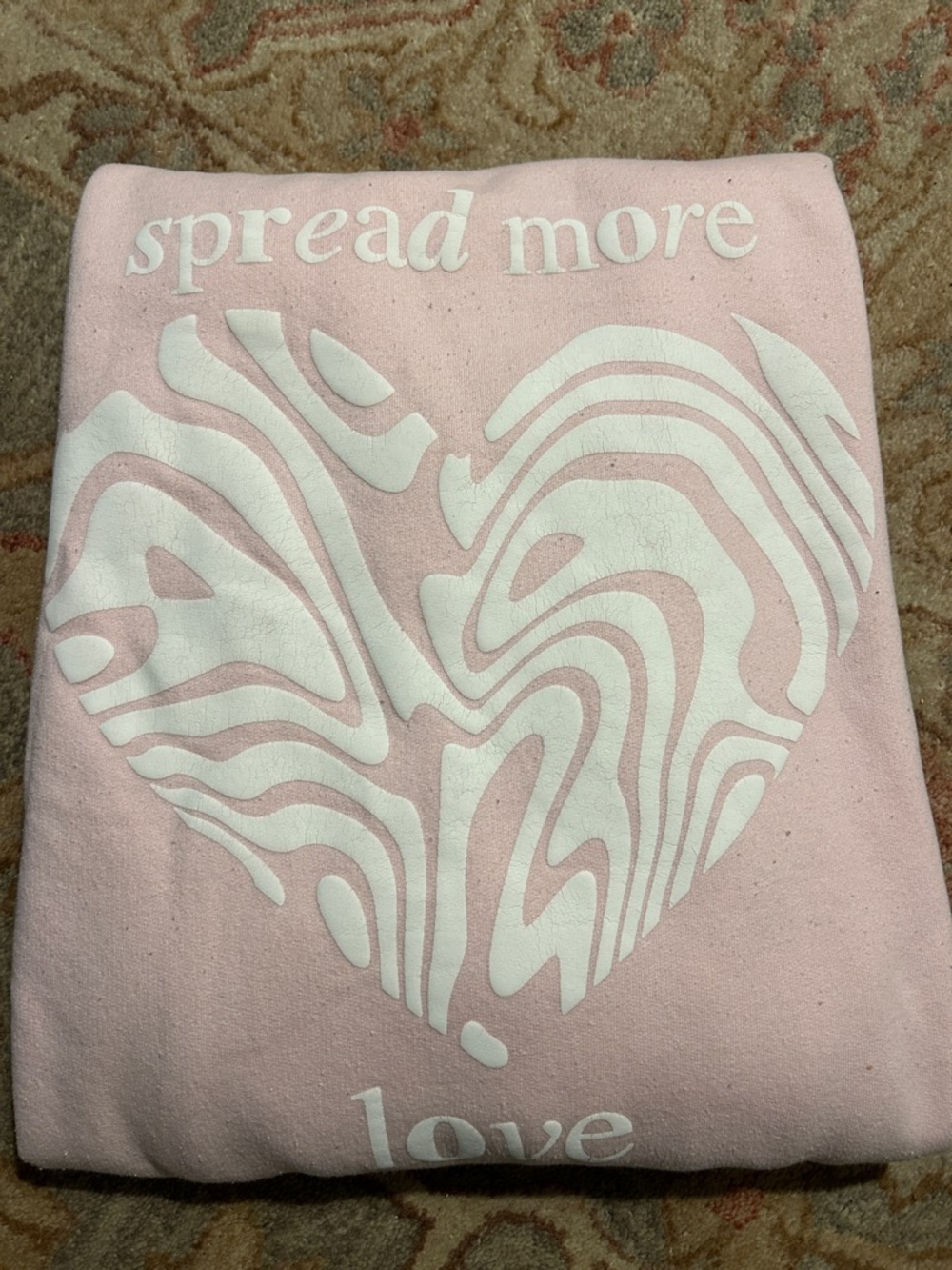 Pink 'Spread More Love' Graphic Hoodie